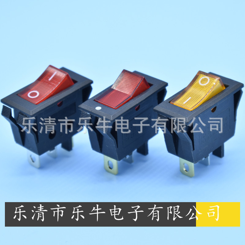 船型开关 KCD3 双卡位大电流翘板开关 排插电源开关 16A电器开关