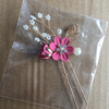 Hair accessory for bride, blue Chinese hairpin, hairgrip, flowered