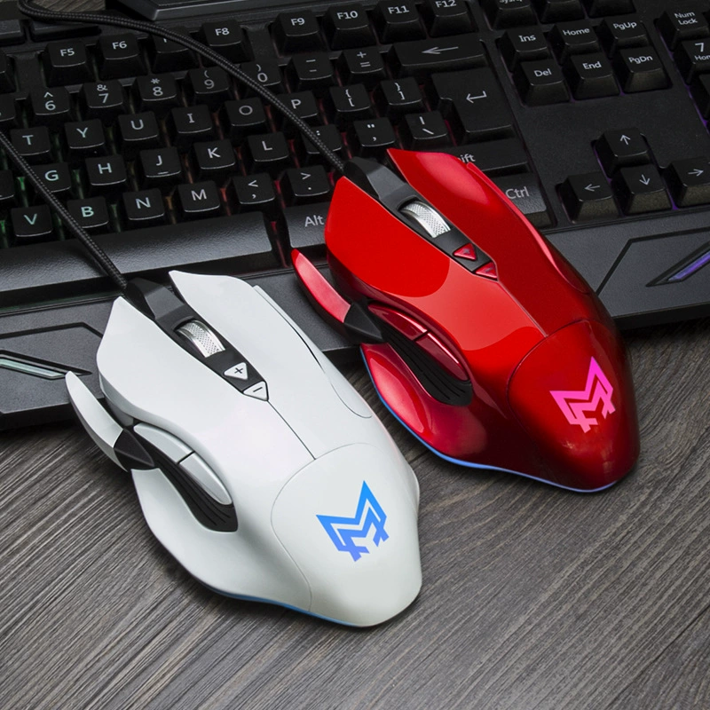 Moken заводская модель, проводная USB мышь с подсветкой, игровая e-sports мышь для «eat chicken» с RGB дыхающей подсветкой