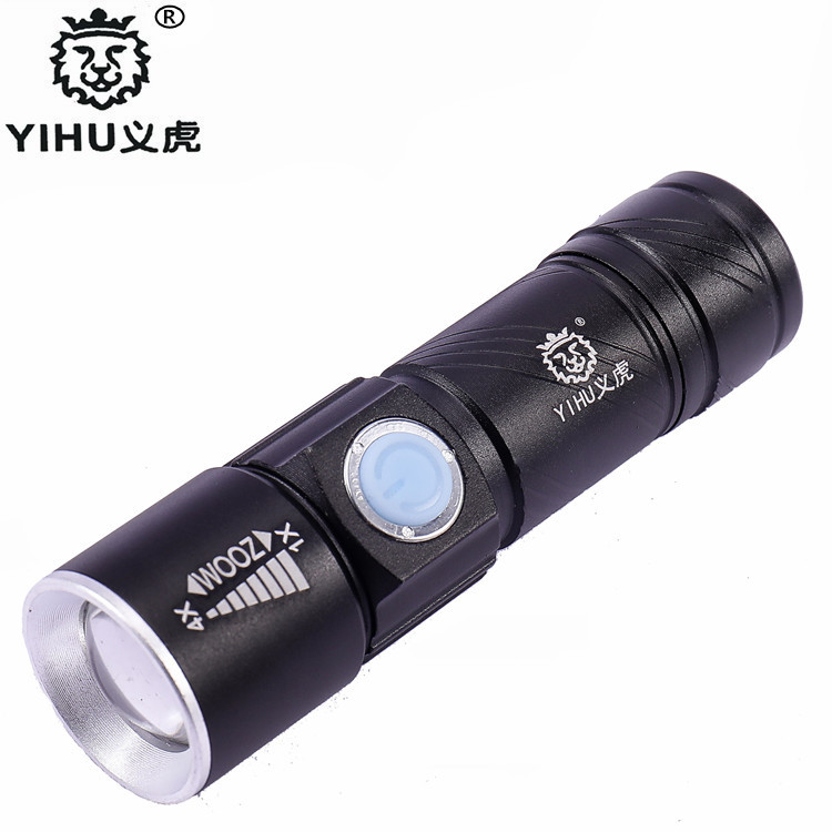 USB recargable linterna de aleación de aluminio batería de litio incorporada a prueba de agua cereza sabor Mesa antigua suelo electrocrómico