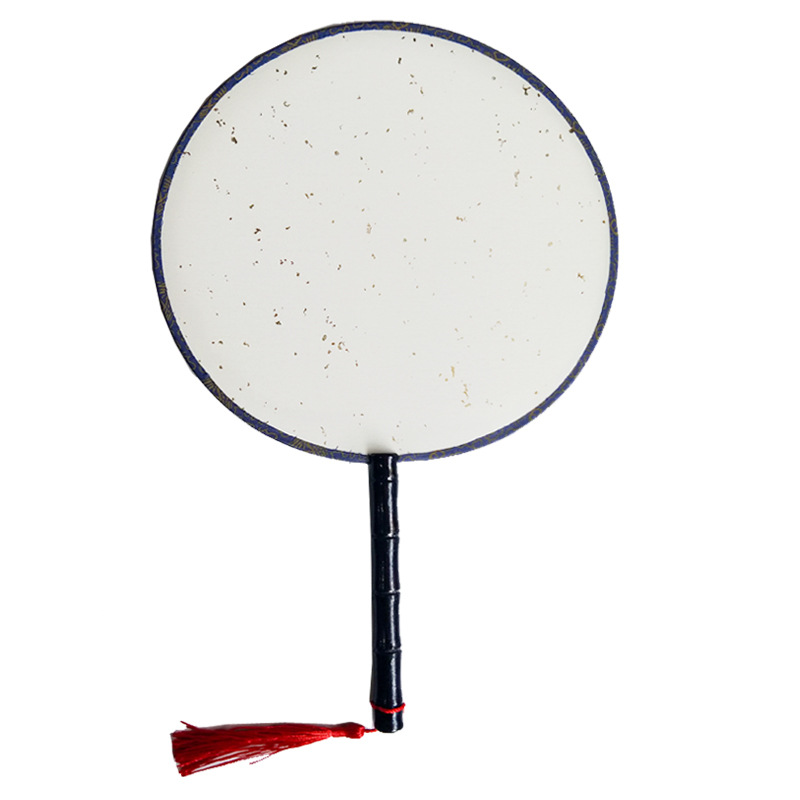 Hay en stock patrones opcionales transfronteriza ventilador de palacio de estilo chino clásico ventilador redondo estilo antiguo primavera