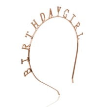 咔饰彤欧美新款生日女孩发箍 birthday girl字母头箍发饰儿童头饰