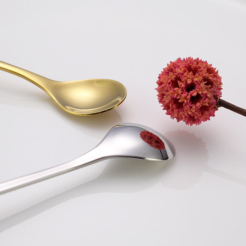 Langer Edelstahl Löffel Für Kaffee Und Desserts_voghion.com