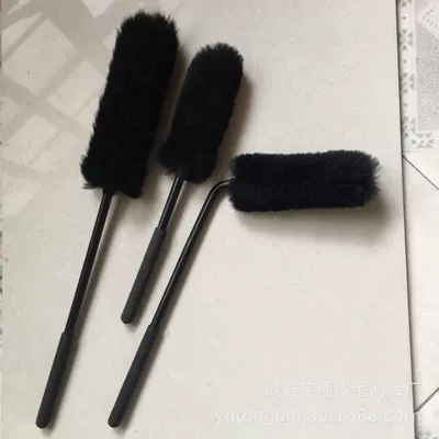 Factory wholesale Australian wool wheel brush car rim cleaning tire brush multi-function dust duster wool Rod