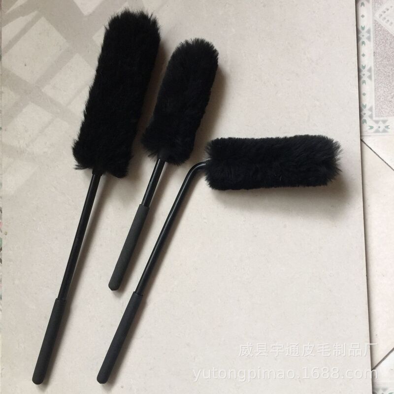 Factory wholesale Australian wool wheel brush car rim cleaning tire brush multi-function dust duster wool Rod