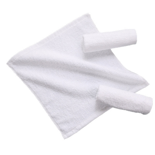 Hotel and guesthouse disposable amenities: 21-piece pure cotton white small square towels, fully customizable with embroidery—manufacturer wholesale