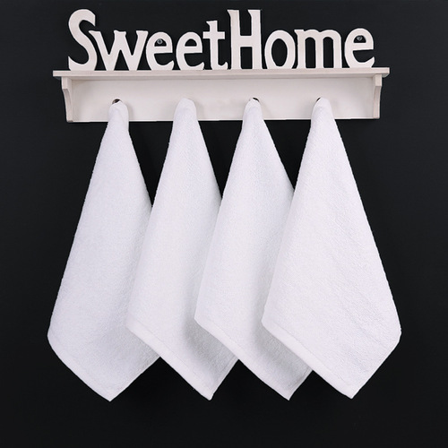 Hotel and guesthouse disposable amenities: 21-piece pure cotton white small square towels, fully customizable with embroidery—manufacturer wholesale