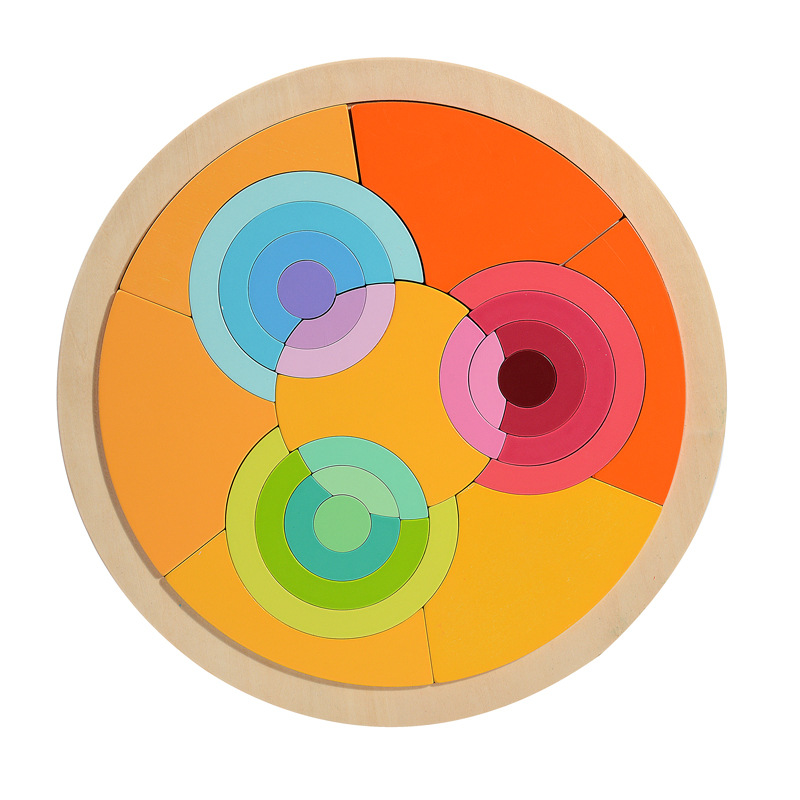 Bloques de construcción de arco iris para niños de madera juguetes bebé color cognición educación infantil altura apilamiento 3-10 años Juguetes