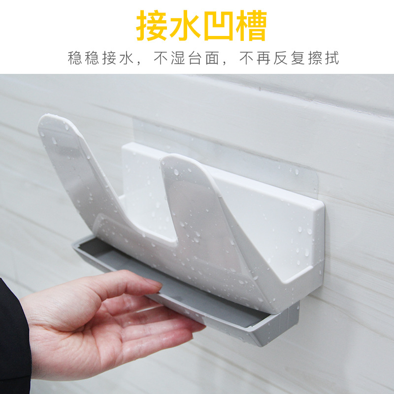 Wall-Mounted Pot Lid Holder, No Drilling Required, Kitchen Pot Lid Draining Storage Rack, Storage Organizer, No-Drill Shelf