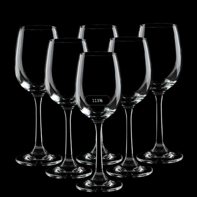 Transparent glass wineglass