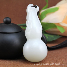 新疆和田玉籽料葫芦把件 羊脂玉糖白玉葫芦手把玩件把玩件E18