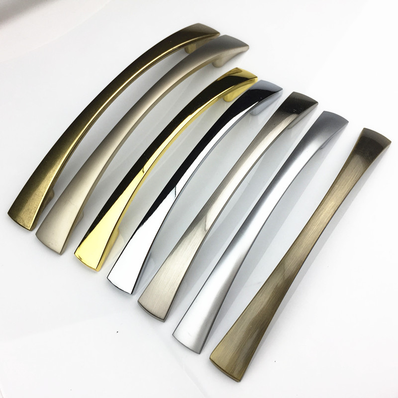 Oro plata simple aleación de zinc gabinete armario manejar nórdico moderno simple cajón zapato gabinete puerta hardware manija