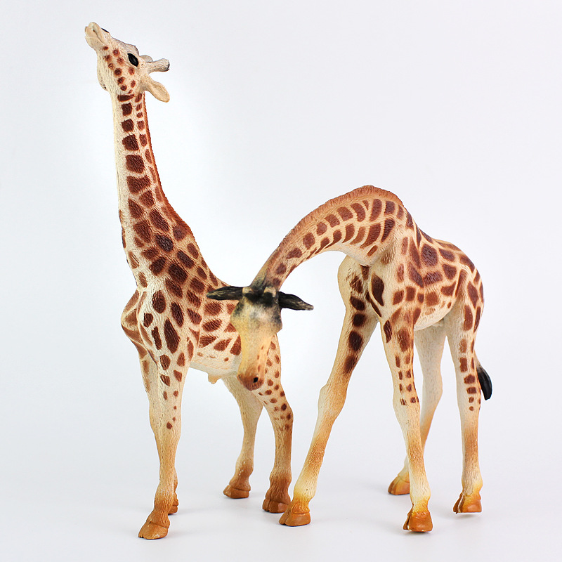 Cross-border Hot Sale Simulation Wildlife African Giraffe Plastic Solid Static Children's Toy Ornament Gift