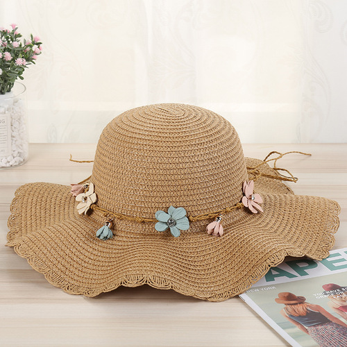 帽子女士夏天草帽度假旅游渔夫帽户外沙滩太阳帽海边遮阳草帽批发