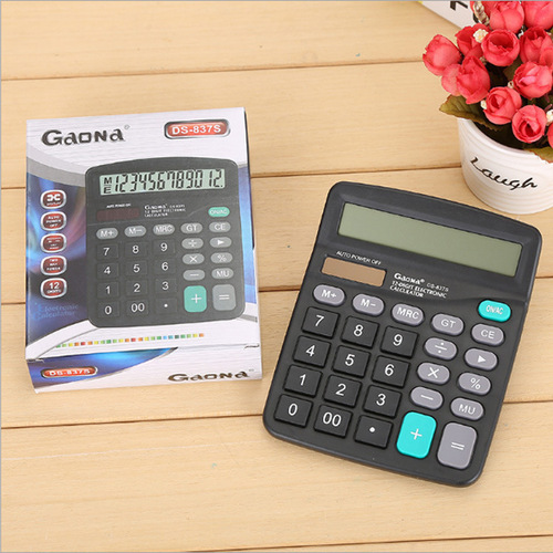Solar office calculator, large screen, dual power supply, financial accounting computer, cultural supplies, 12-bit true