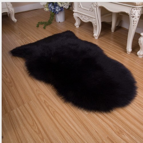 Cross-border ins artificial sheepskin shaped carpet imitation wool sofa chair cushion soft plush cushion fish shape irregular