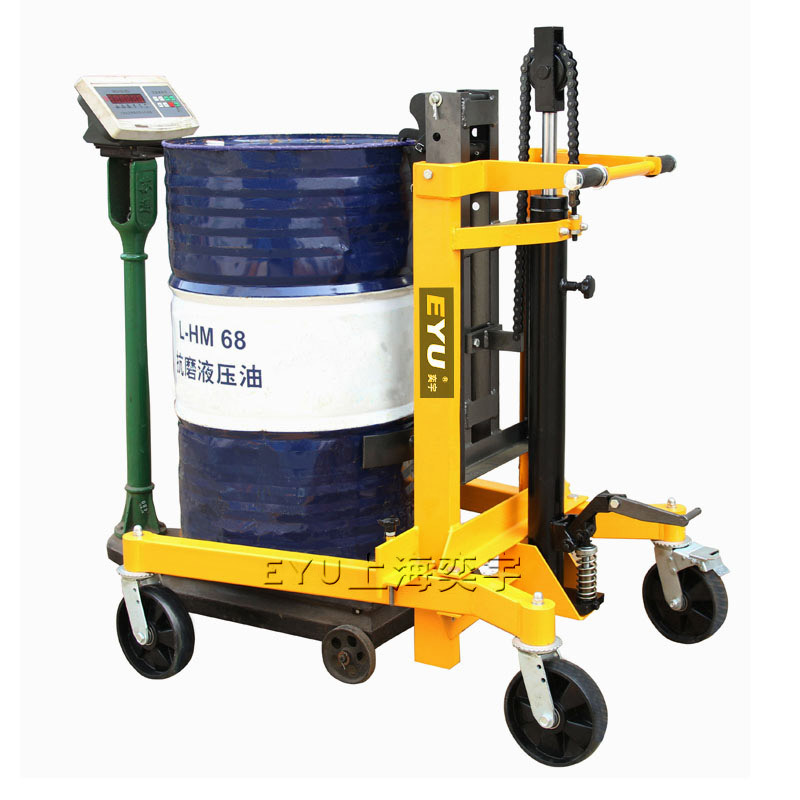 TFD450ZH重型脚踏式液压起升钢桶闭口塑料桶搬运车升高搬运油桶车
