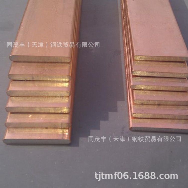 导电用50*5mm电镀铜扁钢 国标镀铜扁钢制 天津铜包扁钢销售
