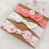 Children's headband, cloth with bow, hair accessory, set, suitable for import, wholesale