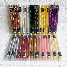 欧式螺旋长蜡烛婚庆酒店派对烛光晚餐电镀彩色长杆蜡烛喜庆金色