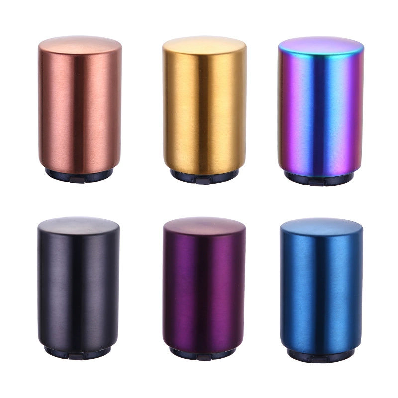 炫彩 Titanium plated bottle opening device Press automatic magnet beer gift gold color black beer opening