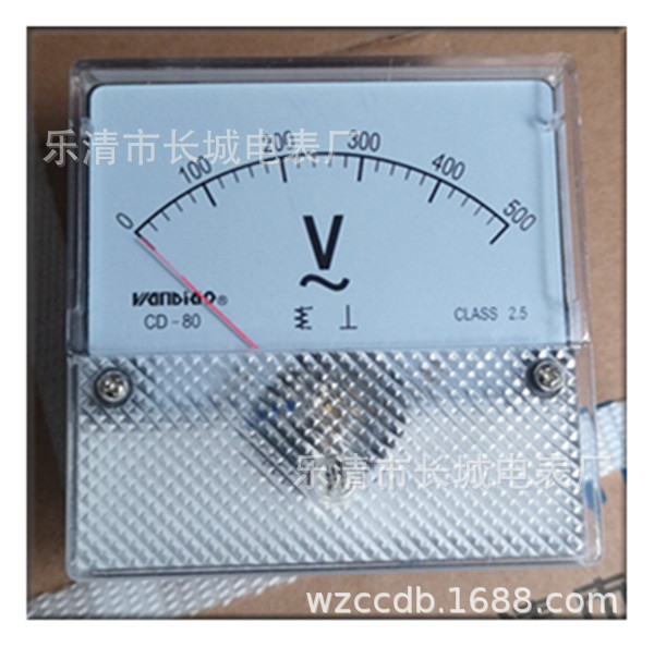 长城电表厂 CD-80 500V 指针式 交流电压测量仪表