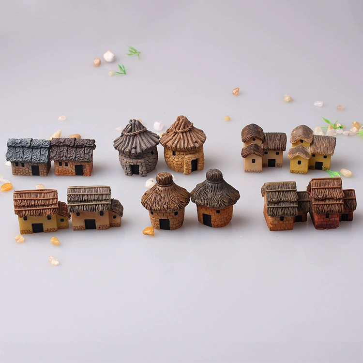 Прямые поставки с фабрики микропейзаж мясистый цветочный горшок Аквариум Ландшафтный каменный дом Мини маленький дом небольшой травяной дом