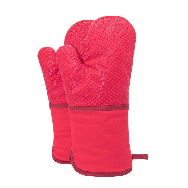 Horno de microondas de silicona de malla anti-escaldado aislamiento térmico resistente a altas temperaturas guantes de silicona antideslizantes horno pan para hornear ventas directas de fábrica