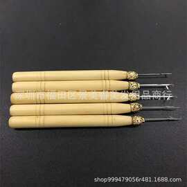 批发接发工具钩针 接发专用木把钩针 假发钩针 木柄钩针
