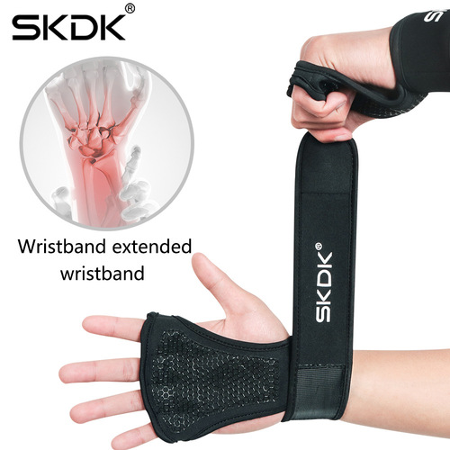 Fitness palm gloves, equipment, non-slip wrist guards, bench press, pull-up horizontal bar, pull-up deadlift with grip belt for men and women