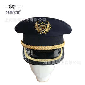 藏青色大盖帽强生出租公司工作帽子帽子工厂定制订做大檐帽可刺绣