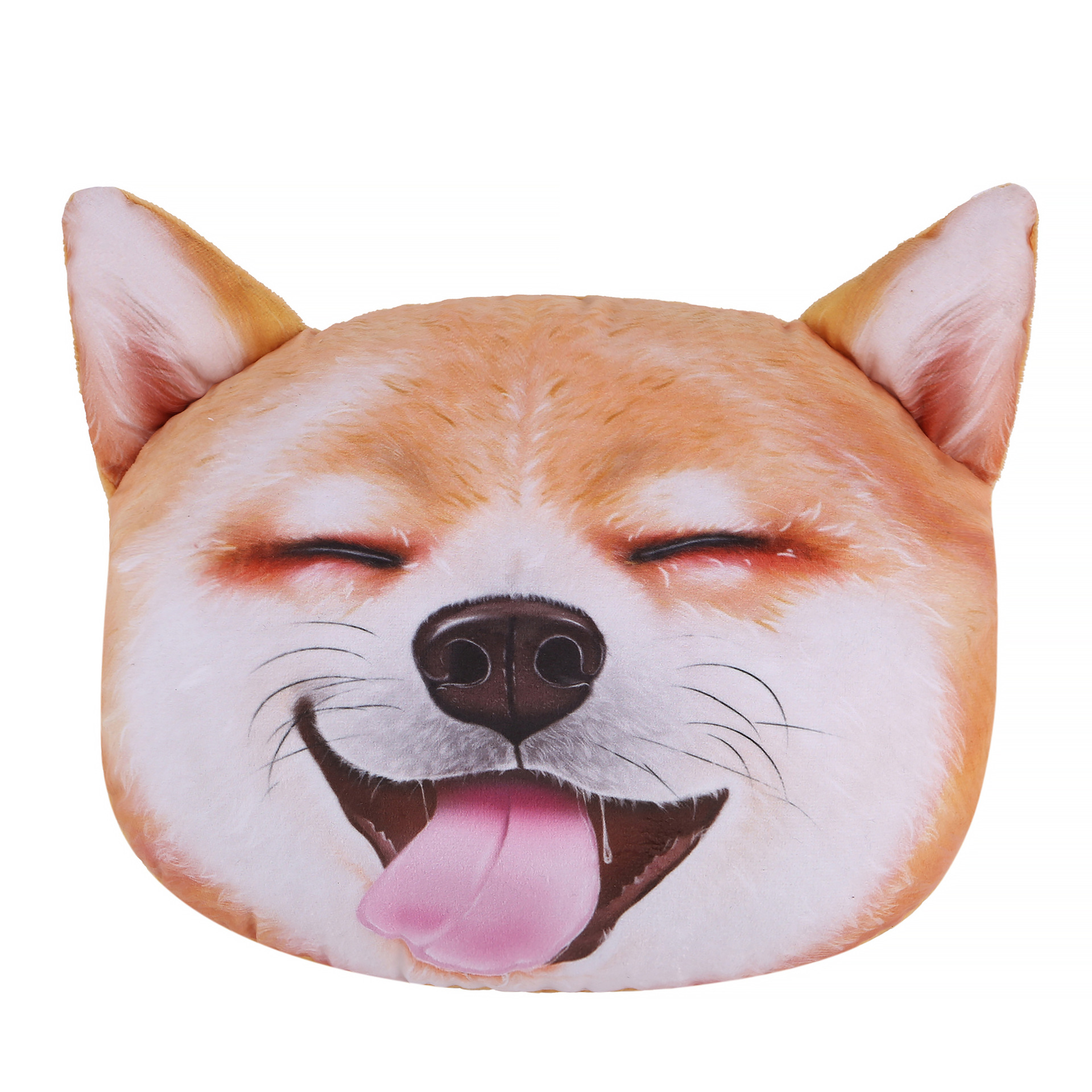 Headrest, Katong Headrest Pillow Car - headrest-shiba-inu-with-tongue-out
