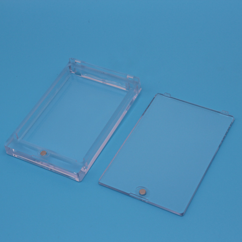 磁吸盖设计透明包装盒书签礼品透明包装盒装卡片水晶盒