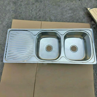 广东生产出口水槽埃尔及利亚水槽不锈钢水槽一体成型抛光水盆sink