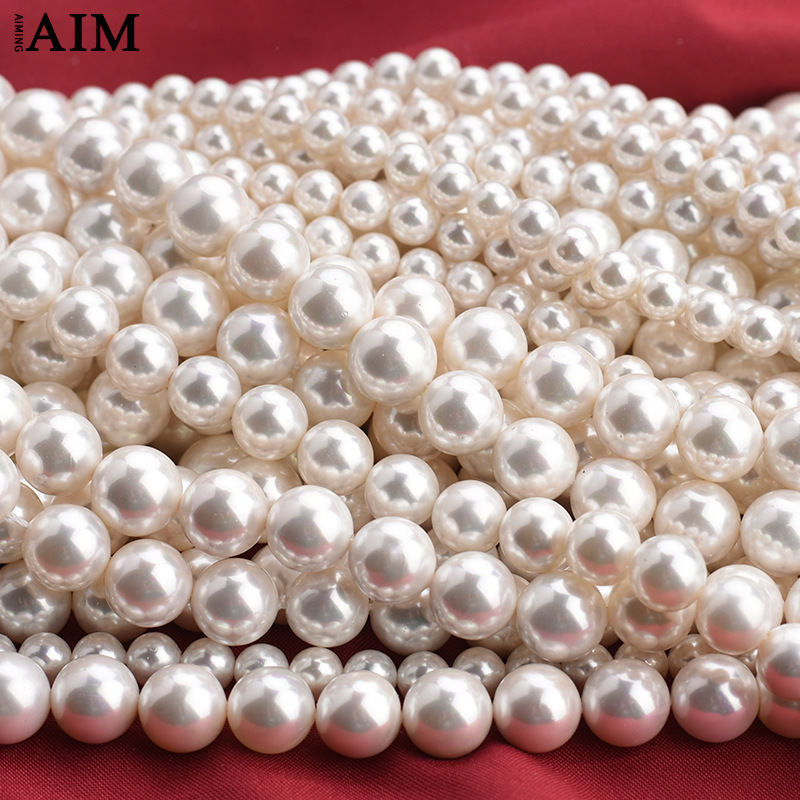 Large wholesale straight-hole beads natural shell pearl all-hole…