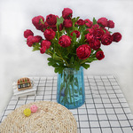 田园ins仿真花千层小露莲单支毛莨家居饰品婚庆道具用品三头茶玫