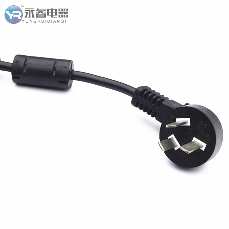 永睿国标电线 新款国标电源线 品字尾插线  电源线3芯带插头0.75
