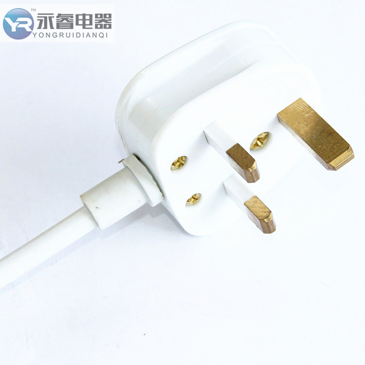 永睿生产电源线 英国插头线 二芯 3A英标可拆卸式插头电源线 三芯
