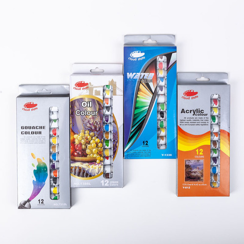 12 colors/12ml paint set acrylic oil painting watercolor gouache DIY sketching painting art paint box