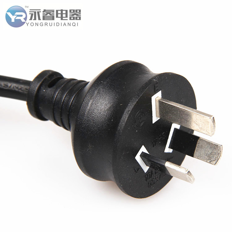 永睿生产10A澳大利亚电源线 三芯澳规电源线 澳洲插头线 澳标插头