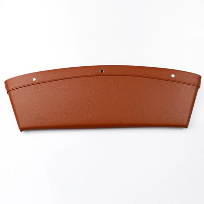 Car storage bag/box Car Leather Seam Storage - brown-35105cm
