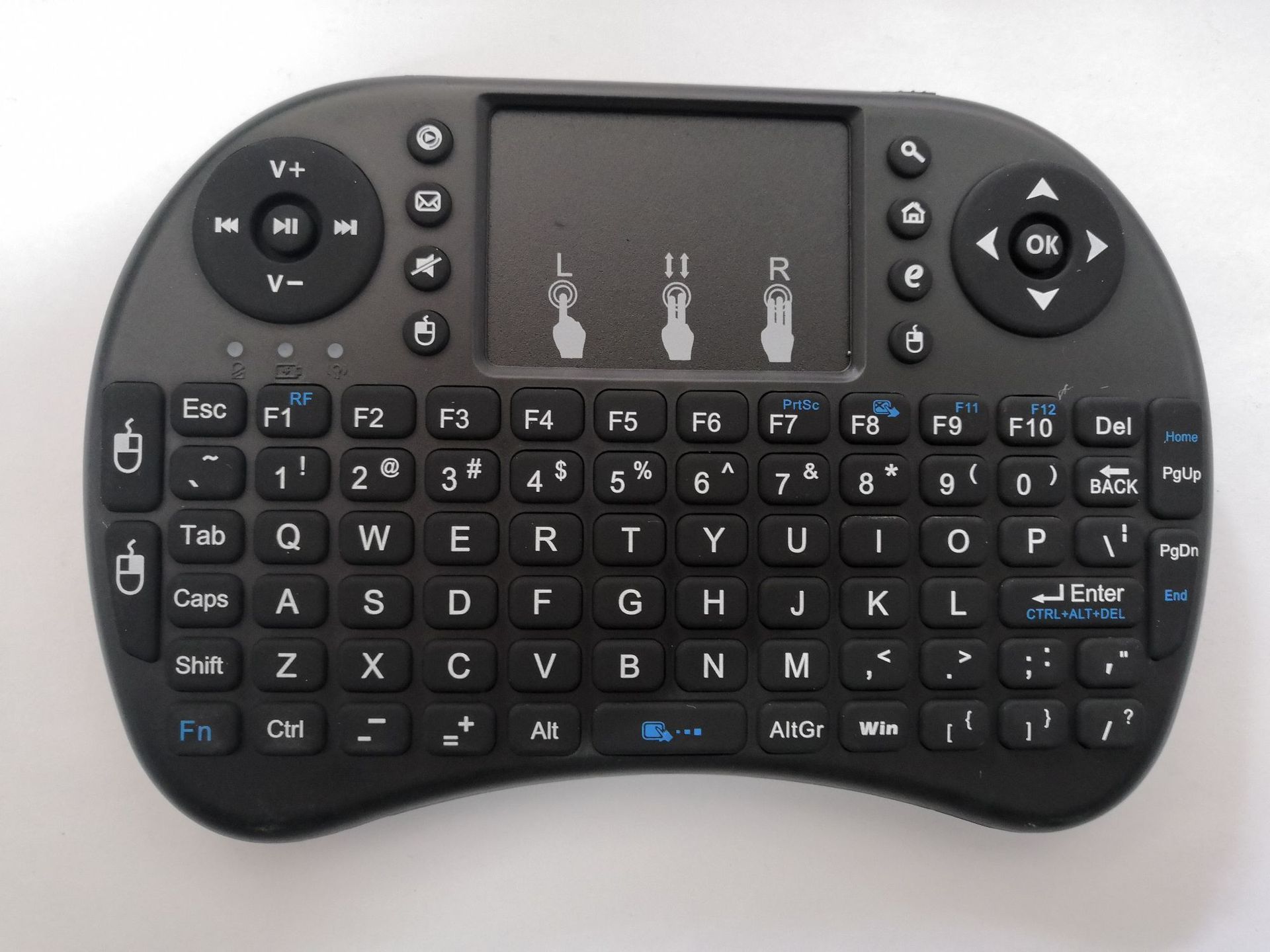 Cross-border I8 mini teclado inalámbrico 2,4g ratón grande touch pad ordenador Android set-top box batería de litio de control remoto de luz de fondo