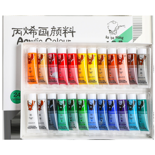 Kaba Bear acrylic paint 12/24 colors beginner set diy pebble hand-painted wall painting boxed