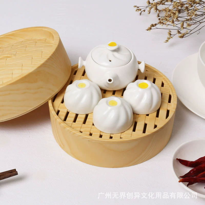 Постоянный чайной свежести Xiaolongbao Народная еда Мемориальная креативная кунг-фу куайке чашка Праздник драконьего лодочного фестиваля подарок