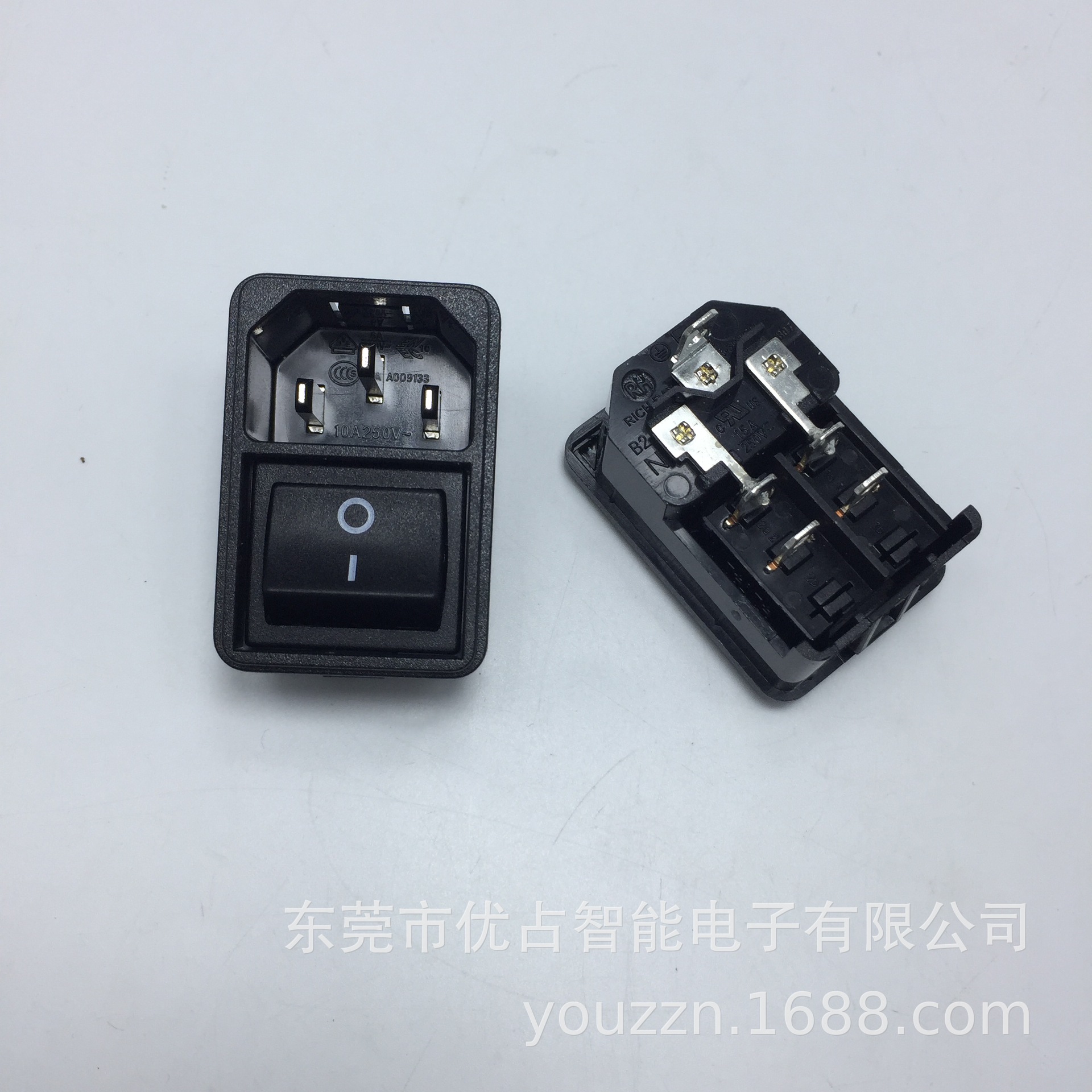 带开关组合插座 插座  AC插座 R-301SN  富湾厂家直供二合一插座