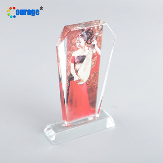 Big T-shaped crystal screen heat transfer heart-shaped decorative painting creative Crystal music piano set table blank wholesale diy