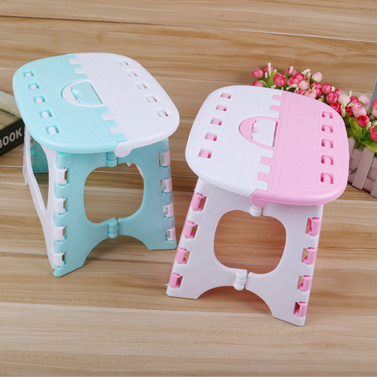 Large thickened portable hand -made plastic folding stool Outdoor fishing stool Small bench line line stalls 4