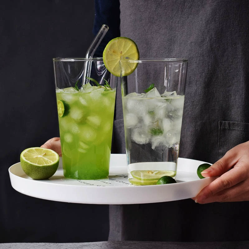 Transparent capacious tea cup, flavored tea, mousse, creative glass, simple and elegant design