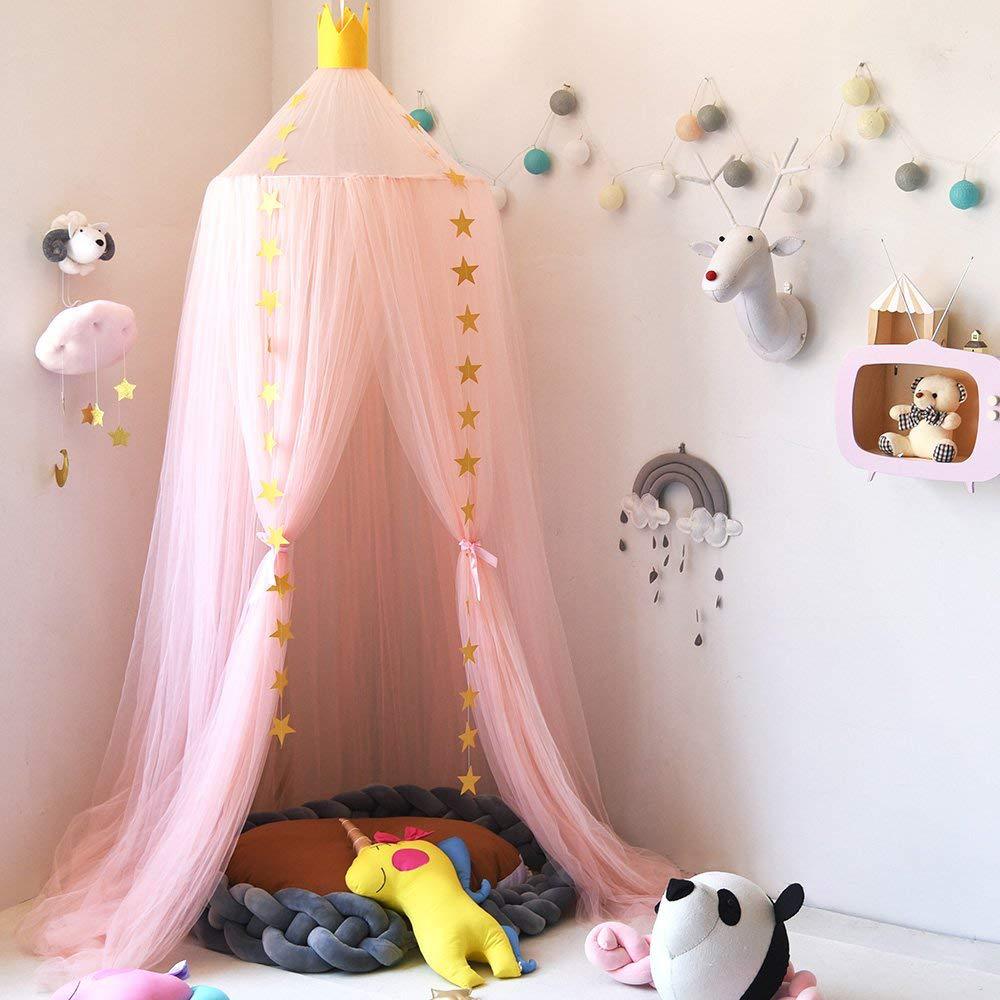INS Children's Room Dome Mosquito Net Crown Dream Army Crown Star Baby Bed Mantle Baby Mosquito Tent Shooting Props