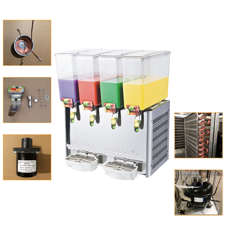商用果汁机 工厂直供冷热双温四缸全自动奶茶机 LRSP9L*4